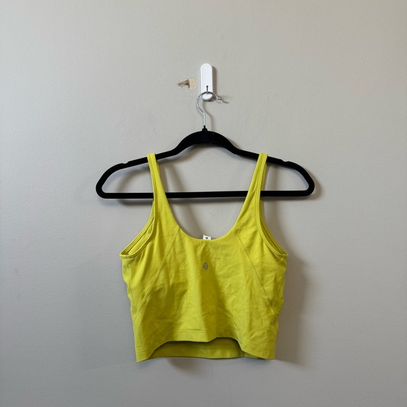 Lululemon women’s Align cropped tank top - Yellow Serpentine - Picture 4 of 5